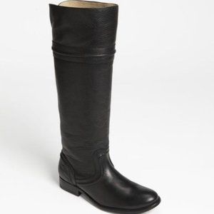 Frye “Trapunto” Black Leather Riding Boots size ~9-9.5